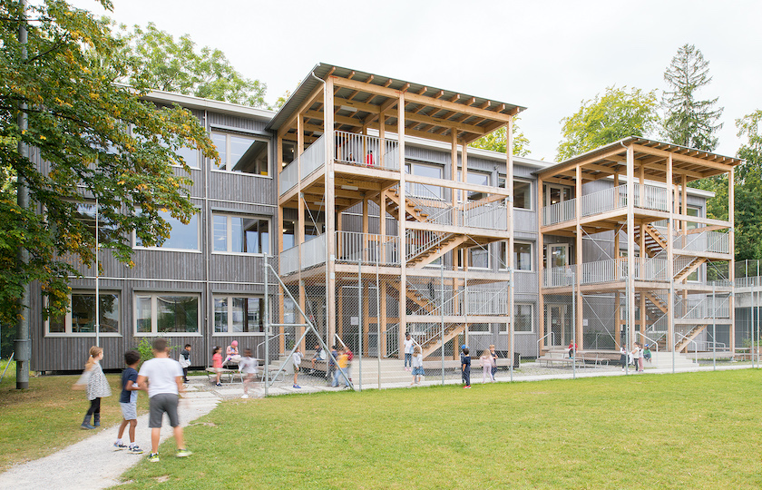 Schulraumprovisorium Falletsche: Aussenansicht