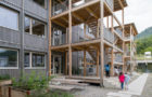Schulraumprovisorium Falletsche: Nordfassade / Treppenturm
